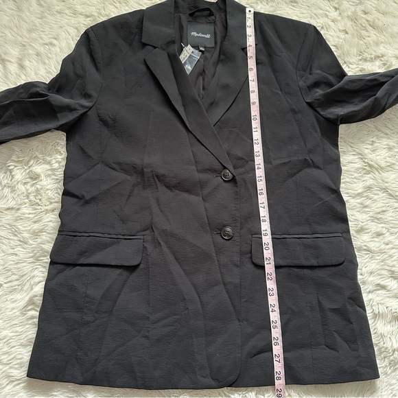 Madewell Jacket The Relaxed Blazer in Softdrape True Black M NWT New - Picture 11 of 12